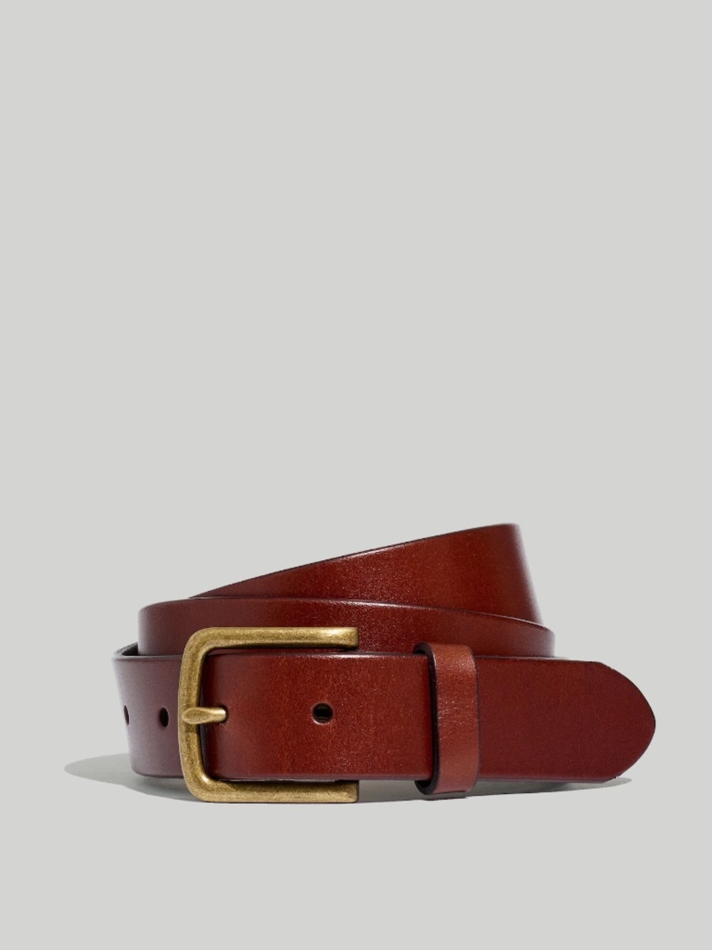 Madewell Thin Leather Belt - Rich Brown - XXL 42